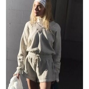 NWT!! FREE PEOPLE Movement Intercept Romper Heather Gray Playsuit Athletic Small